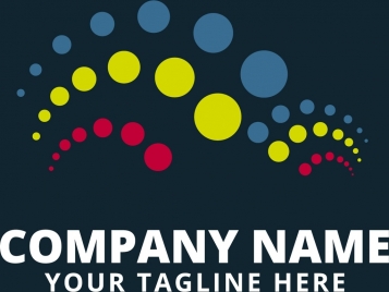 corporate logotype colorful circles decoration