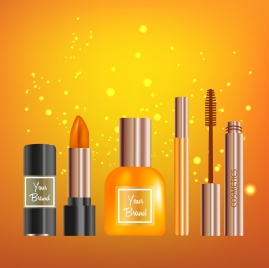 cosmetics advertising shiny realistic design