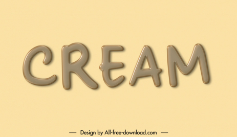 cream logotype shiny texts decor