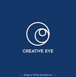 creative eye logo template flat geometric circles