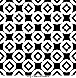 creative pattern black white isolated circle square shapes repeating