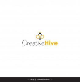 creativehive logo elegant geometric bee