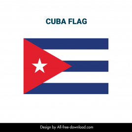 cuba flag template flat geometry