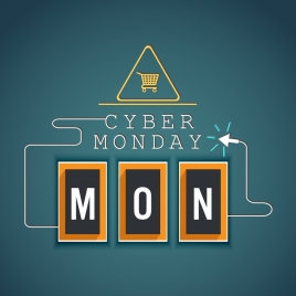 cyber monday sales banner computer mouse arrow icon