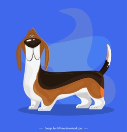 dachshund dog icon cute cartoon sketch