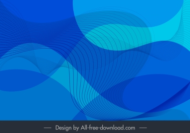 decorative background abstract dynamic curved lines blue design