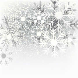 decorative christmas background with snowflakes crystals