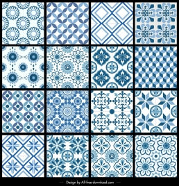 decorative pattern collection flat repeating symmetric design