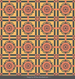 decorative pattern elegant retro repeating symmetric design