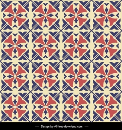 decorative pattern flat symmetrical retro repeating design
