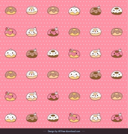 decorative pattern stylized food icons cute repeating design