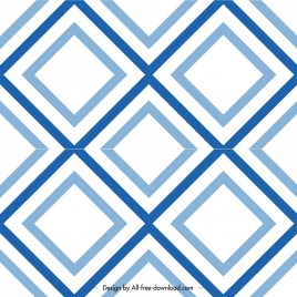 decorative pattern template blue flat geometric decor