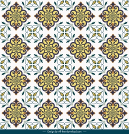 decorative pattern template bright colorful repeating symmetric design