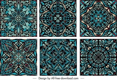 decorative pattern templates retro design illusion symmetric decor