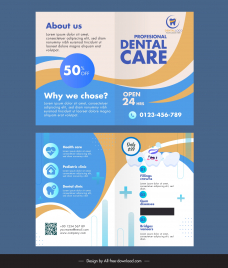 dental clinic brochure template elegant dynamic dental elements