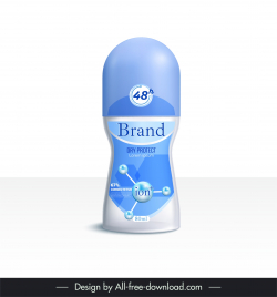 deodorant roll bottle packaging template modern elegance