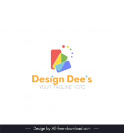 design dees logo graphic template colorful flat geometric shapes decor