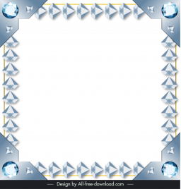 diamond border clipart template modern symmetric geometry