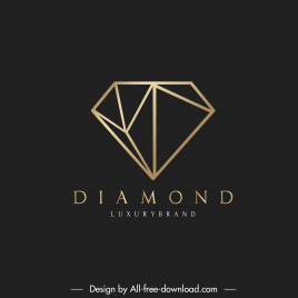 diamond logo template 3d luxury