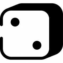 dice two sign icon contrast black white sketch 3d design