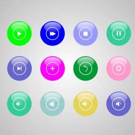 digital sound button sets various colorful circles