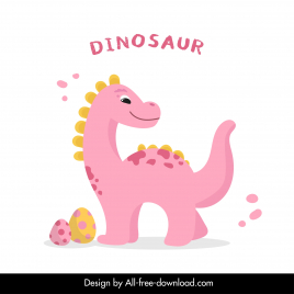 dinosaur design elements cute cartoon design