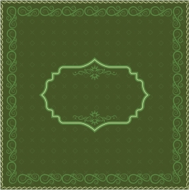 document decorative template classical green design