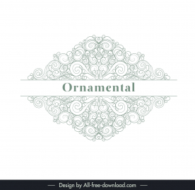 document design elements elegant classical seamless shape