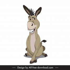 Donkey shrek icon funny cartoon sketch vectors stock in format for free ...