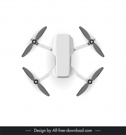 drone flycam design elements symmetric 3d design