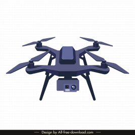 drone flycam equipment design element modern 3d sketch