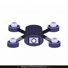 drone flycam model design elements modern symmetric 3d