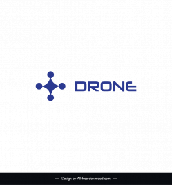 drone logo texts symmetric rounded shapes decor