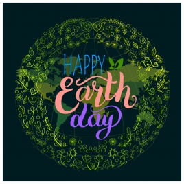 earth day banner design with abstract globe