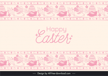 easter day background template flat horizontal repeating layout