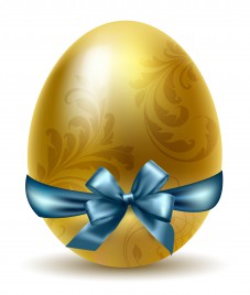 easter egg ornament with bow and floral