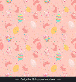 easter pattern template repeating silhouette rabbits eggs decor