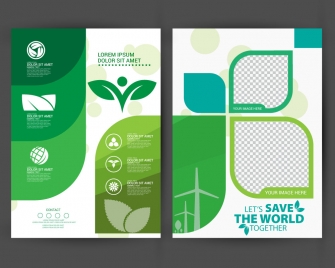 ecology brochure design with modern style