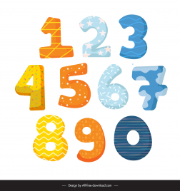 education numbers design elements modern elegant pattern