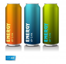 energy drink water cans