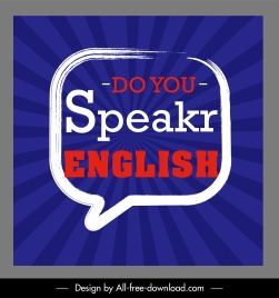 english education banner flat texts speech bubbles decor