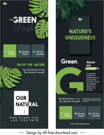 environmental banners modern dark green standee leaves decor
