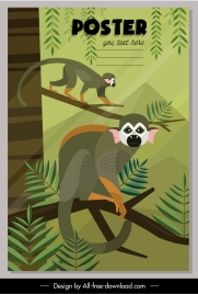 environmental poster primate species decor classic design