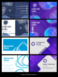ethereum business card templates collection elegant modern techno