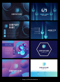 ethereum business card templates collection modern geometry decor