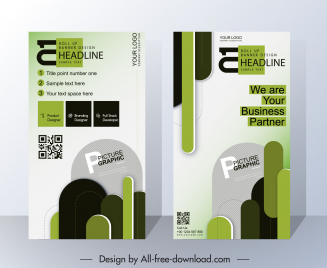 event conference roll up banner template vertical geometry