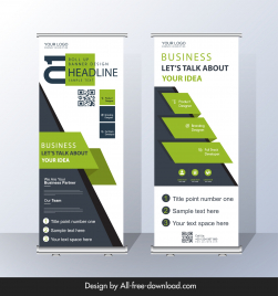 event conference standee banners templates 3d geometric