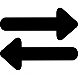 exchange alt symmetric back forth arrows sign