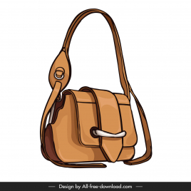 fashion handbag template elegant handdraw classic