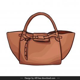 fashion handbag template elegant handdrawn